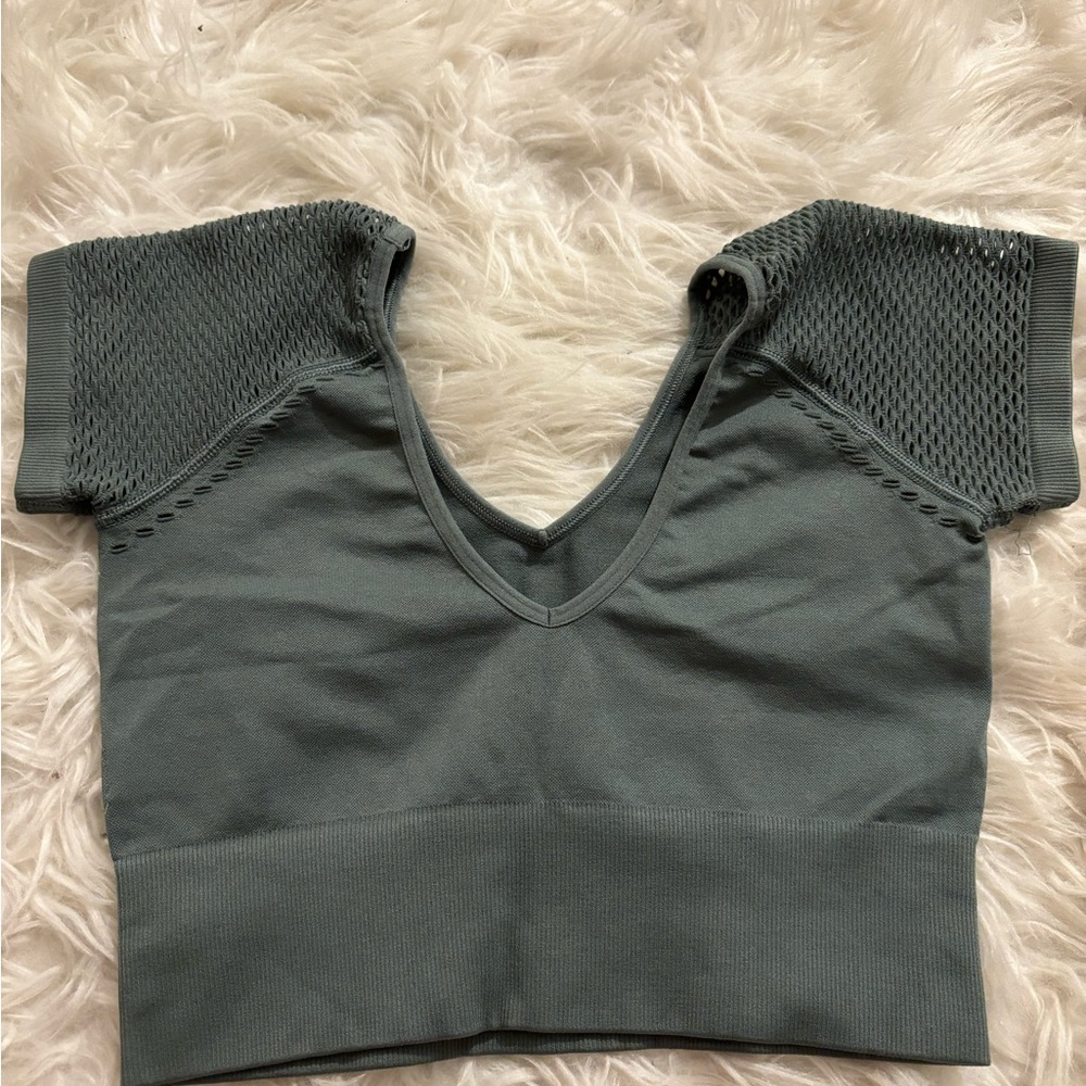 aerie green/blue mesh top!